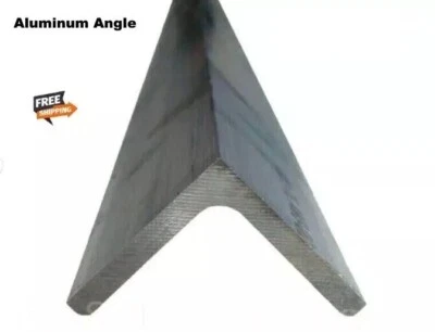 Ángulo de aluminio de 3/16" de espesor 2" x 2" x 8 pies de largo aleación sin pulir 6061 90° Stock Foto 1 de 4