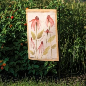 ¡NUEVO!~BANDERA DE JARDÍN~"Sé increíble"~Floral~Coneflower~Poliéster~Doble cara~12" x 18" - Imagen 1 de 3
