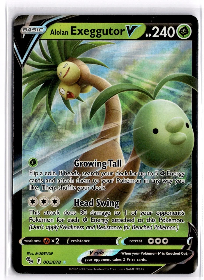 Pokemon TCG Alolan Exeggutor V 005/078 Pokémon GO Ultra Rare - Image 1 of 1