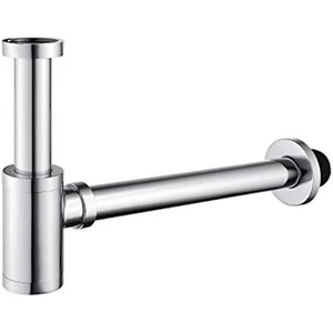 Bathroom Adjustable Basin Sink Waste Drain P-Trap 1-1/4 Kit Brushed Nickel - Picture 1 of 19