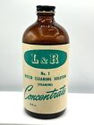 Vintage Bottle L & R No 1 Watch Cleaning Solution Concentrate. 16 Oz. 3/4 Full.