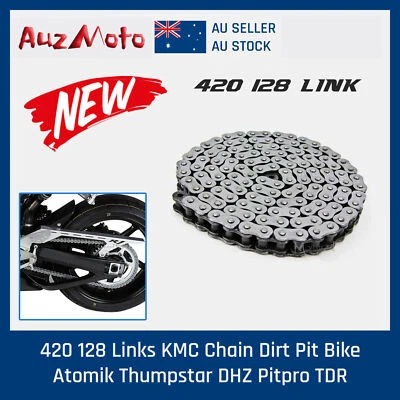 420 128 Links  Chain Dirt Pit Bike Atomik Thumpstar DHZ Pitpro TDR motorcycle - image 1 of 2