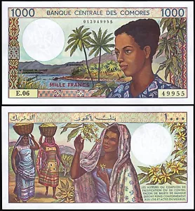 Comoros, Comores 1000 Francs 2004, UNC-, P-11b2 - Picture 1 of 3