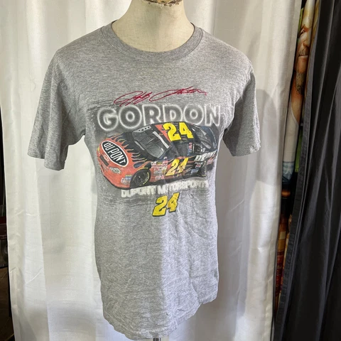 JEFF GORDON 2002 NASCAR CHASE AUTHENTICS MENS MEDIUM RACING GRAY T SHIRT VINTAGE Cover