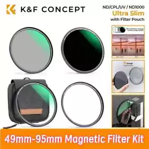 K&F Concept Magnetic ND+CPL+UV+ND1000 Filter Adapter Ring Kit for Camera Lens - Picture 1 of 11