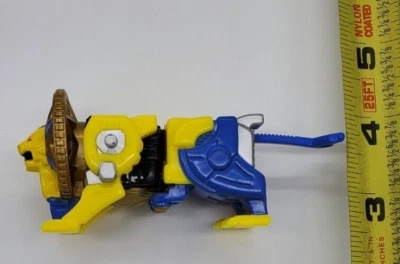 Boneco Yellow Hurricane Lion Zord Ninja Storm mini Power Rangers Megazord Bandai - Imagem 1 de 4