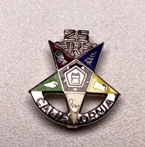 Prendedor masónico vintage Orden de la Estrella del Este 25 años plata esterlina masónica - Imagen 1 de 9