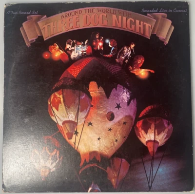Three Dog Night Around World LIVE 2 LPs Dunhill 1973 Gatefold Foto 1 de 4