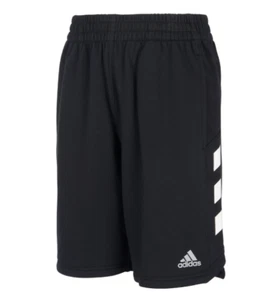 adidas Basketball Shorts Little Boys Classic Gym Black White 5 or 6 - Picture 1 of 2