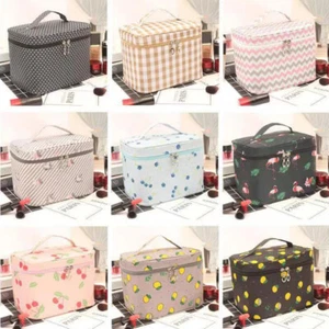 Women's Large Capacity Cosmetic Bag Toiletry Storage Organizer Pouch Handbag - Zdjęcie 1 z 22