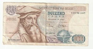 1000 DUIZEND FRANK BELGIUM - Picture 1 of 2