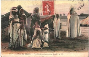CPA Carte postale Algérie Famille Nomade devant son Gourbi  1908 VM83308ok - Picture 1 of 2