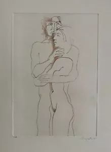Julio Herrera Zapata gravure originale signée rehaussée Cuba Espagne art Erotic - Picture 1 of 1