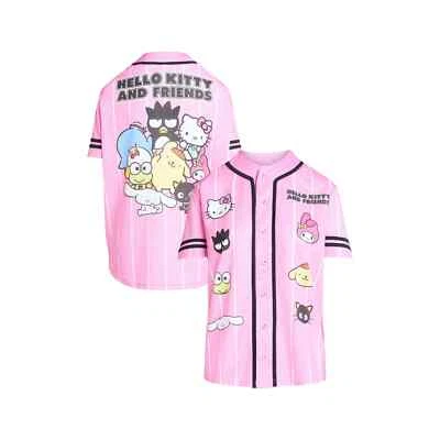Hello Kitty & Friends Women's XXL (20) Jr.  Pink Graphic Baseball Jersey NWT! - Image 1 of 4