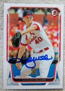 St. Louis Cardinals Shelby Miller Signed 2014 Bowman Auto Card - Foto 1 di 1