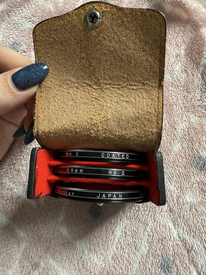 Vivitar 58mm Coated Close-up Lens Set(3 Lens)+1+2+4 Japan Macro Filters - Image 1 of 4