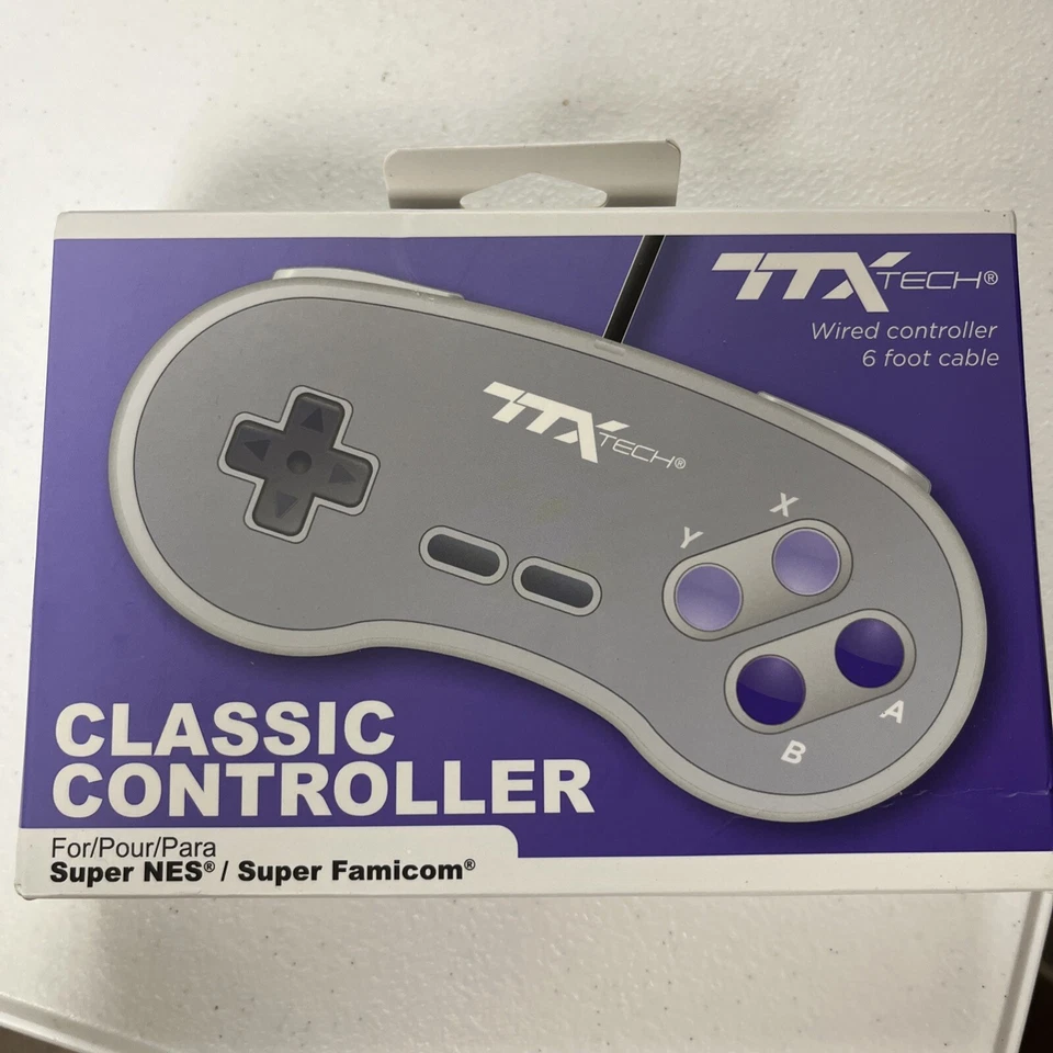 New Super Nintendo SNES System Console Replacement Controller 6FT TTX  - Image 1 of 1