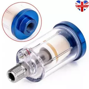 Spray Paint Gun 1/4'' BSP Mini in Line Air Filter Moisture Water Trap Tool NEW - Picture 1 of 12