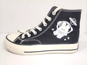 Kawaii schwarz Space Bunny Universum Sneakers Canvas Hi Top BL-Union Größe 9 - Bild 1 von 15