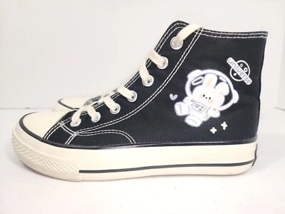 Zapatillas Kawaii Negras Space Bunny Universe Lona Parte Superior Alta BL-Union Talla 9 Foto 1 de 4
