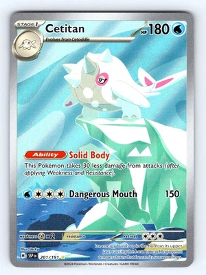 2024 Pokemon Cetitan 201/191 Full Art Illustration Rare SSP Holo - NM 💎 - Image 1 of 2
