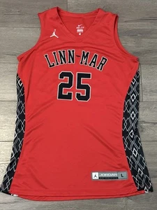 Linn Mar Lions Jordan Nike Size Large Basketball Jersey Marion Iowa - Picture 1 of 6