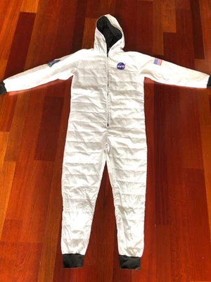 Adult White NASA Jumpsuit Unisex Embroidered Size S Halloween Costume NWT - Image 1 of 4