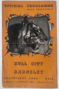 Hull City v Barnsley 21st February 1953 - Picture 1 of 3