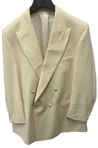 Austin Reed Cream Double Breasted Tuxedo Dinner Jacket 42R - Picture 1 of 11