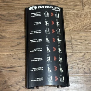 Bowflex PR3000 Placard Plaque Sign Name Plate Replacement Part FREE SHIPPING - Picture 1 of 9