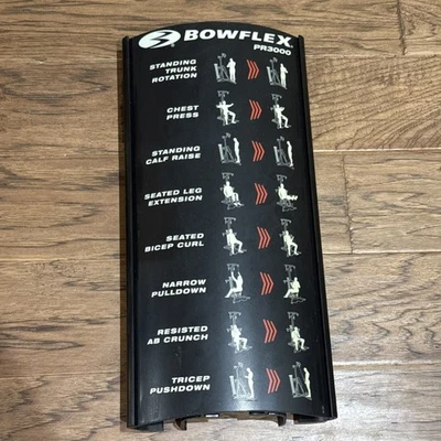 Bowflex PR3000 Placard Plaque Sign Name Plate Replacement Part FREE SHIPPING - Image 1 of 4