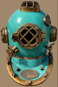 New Model Nautical British Navy Diving Helmet Mark V Divers Helmet Full Size - Picture 1 of 5