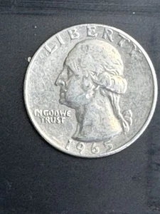 1965 USA Washington Quarter No Mint Mark Filled Letters Multiple Errors  - Picture 1 of 10