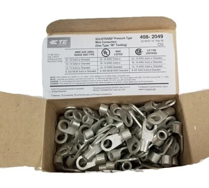 100pc TE Connectivity 1-331417-1 Solistrand Ring Terminals 6 AWG 3/8 Stud NEW - Picture 1 of 9