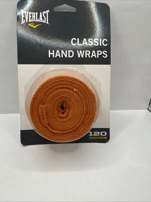 New Everlast Boxing Classic Hand Wraps 120" Orange 44550RN Boxing/MMA Training - Image 1 of 4