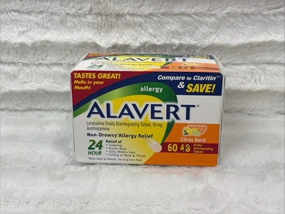 Tableta de tratamiento de alergias a ráfagas de cítricos Alavert 24 horas - 60 unidades caducan 09/2026 Foto 1 de 3