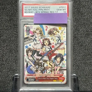 Weiss Schwarz BanG Dream! Poppin'Party "Nice to Meet You" PR BD/W47-PE01 PSA 10 - Picture 1 of 1