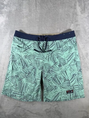 Patagonia Shorts Mens 38 Blue Green Stretch Wavefarer Board Shorts Swimwear - Image 1 of 4