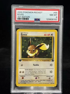 Eevee #55 1st Edition Team Rocket 2000 Pokémon PSA 8 ✨ - Image 1 of 2