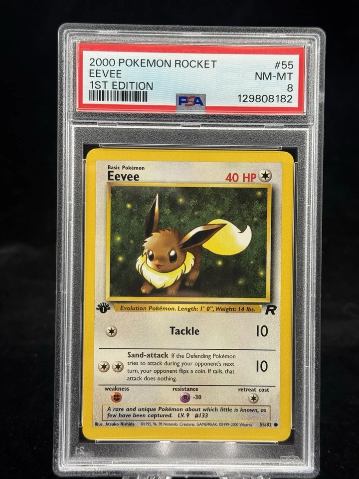 Eevee #55 1st Edition Team Rocket 2000 Pokémon PSA 8 ✨ - Image 1 of 2