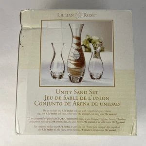 Lillian Rose Unity Sand Set Glass 3 Piece Vase - Picture 1 of 9