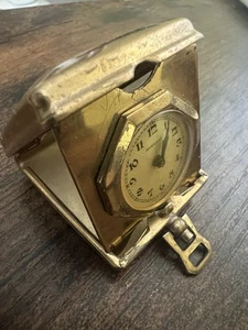 Vintage 1950s Hanhart Cold War Era Travel Clock Desk Bedside Watch VERY RARE! - Picture 1 of 14