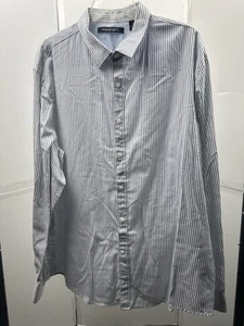AXIST Herren Oberhemd XXL blau weiß vertikal gestreift Langarm Baumwollmischung - Bild 1 von 3