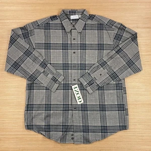 Vintage IZOD Shirt Mens L Green Glen Plaid Prince of Wales Check 90s Y2K - Picture 1 of 12