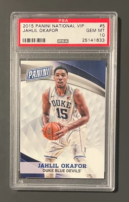 2015 Panini National VIP Redemption Jahlil Okafor #5 Rookie RC PSA 10 ¡Pop 8!! Foto 1 de 4