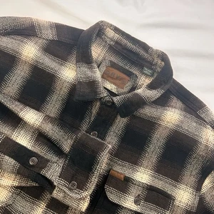 Orvis Men Black Brown Tartan Heavy Long Sleeve Button Down Shirt XXL - Picture 1 of 7