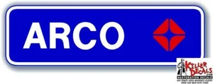 (ARCO-2) 6"x 1.8" ARCO GASOLINE OIL VINYL DECAL GAS PUMP / LUBSTER - Picture 1 of 1