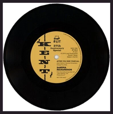 SANDRA RICHARDSON / HYTONES "AFTER YOU GIVE YOUR ALL / RUNAWAY..." 100 CLUB 37th - Image 1 of 2