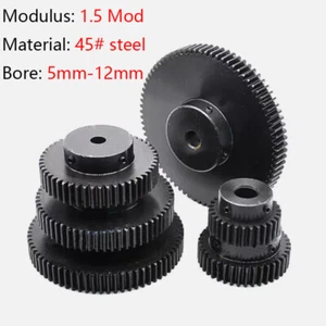 1.5 Mod 12T/15T Teeth Motor Spur Pinion Gear With Step 45# Steel With Grub Screw - Picture 1 of 6