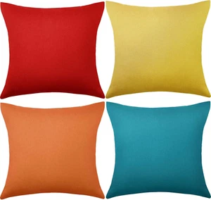 4 Pack Decorative Outdoor Waterproof Throw Pillow Covers, Square Patio Balcony G - Picture 1 of 12